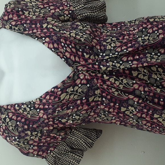 Max & Co by MaxMara Italian 100% Silk floral V-neck Dress size 6 - Picture 8 of 13
